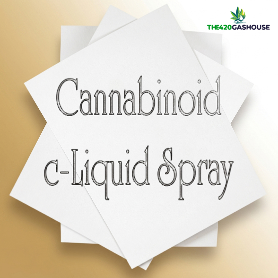 Cannabinoid c-Liquid spray on paper